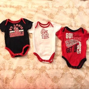 MLB St. Louis Cardinals Onesie (Lot of 3)